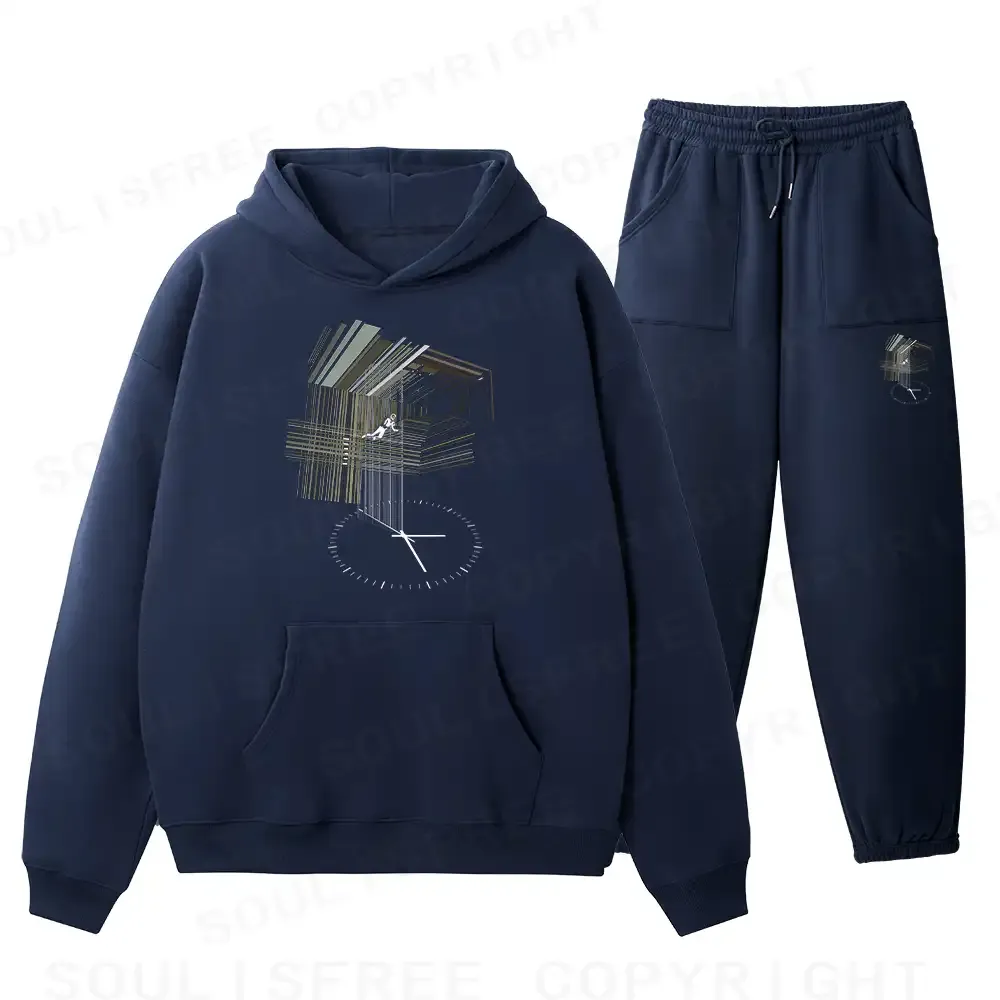 Designed Secret Behind The Bookshelf Fleece Hoodie Set