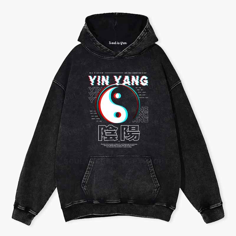 Soulisfree YIN YANG Washed Hoodie