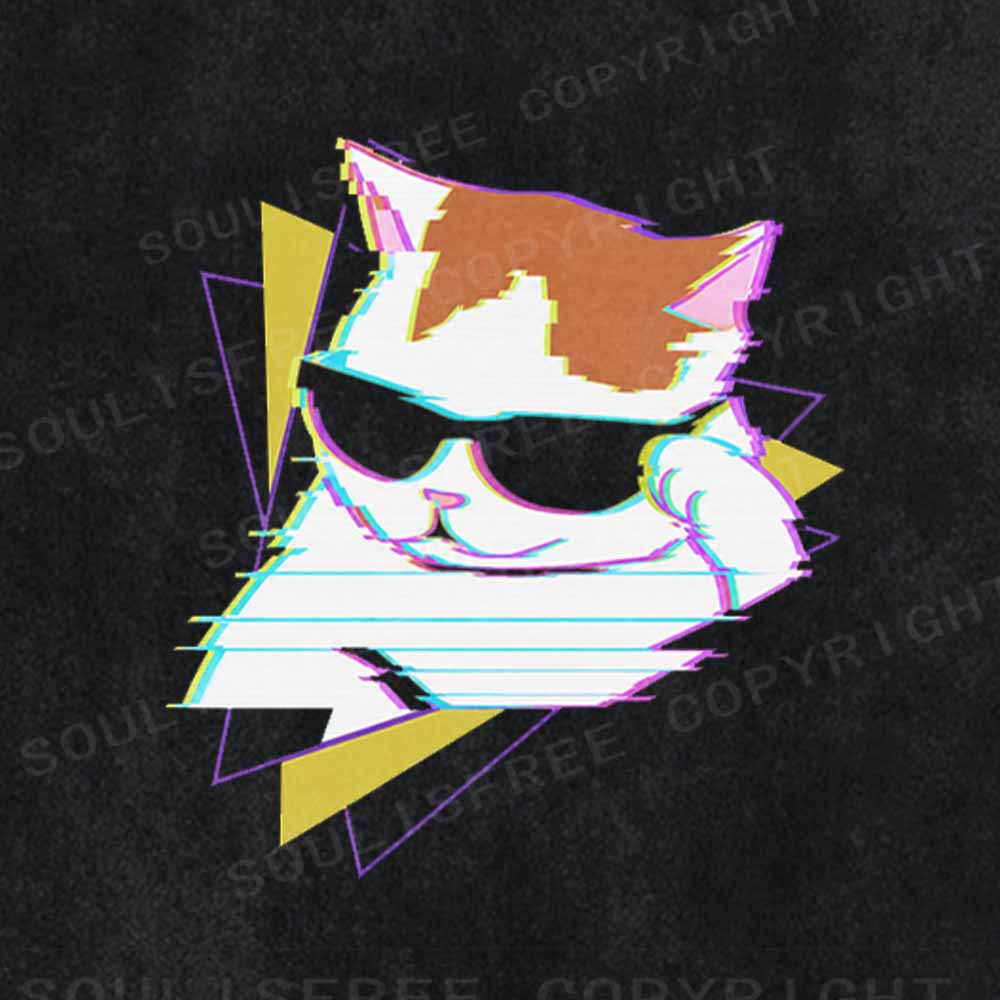 Soulisfree Funny cat meme Washed Tee