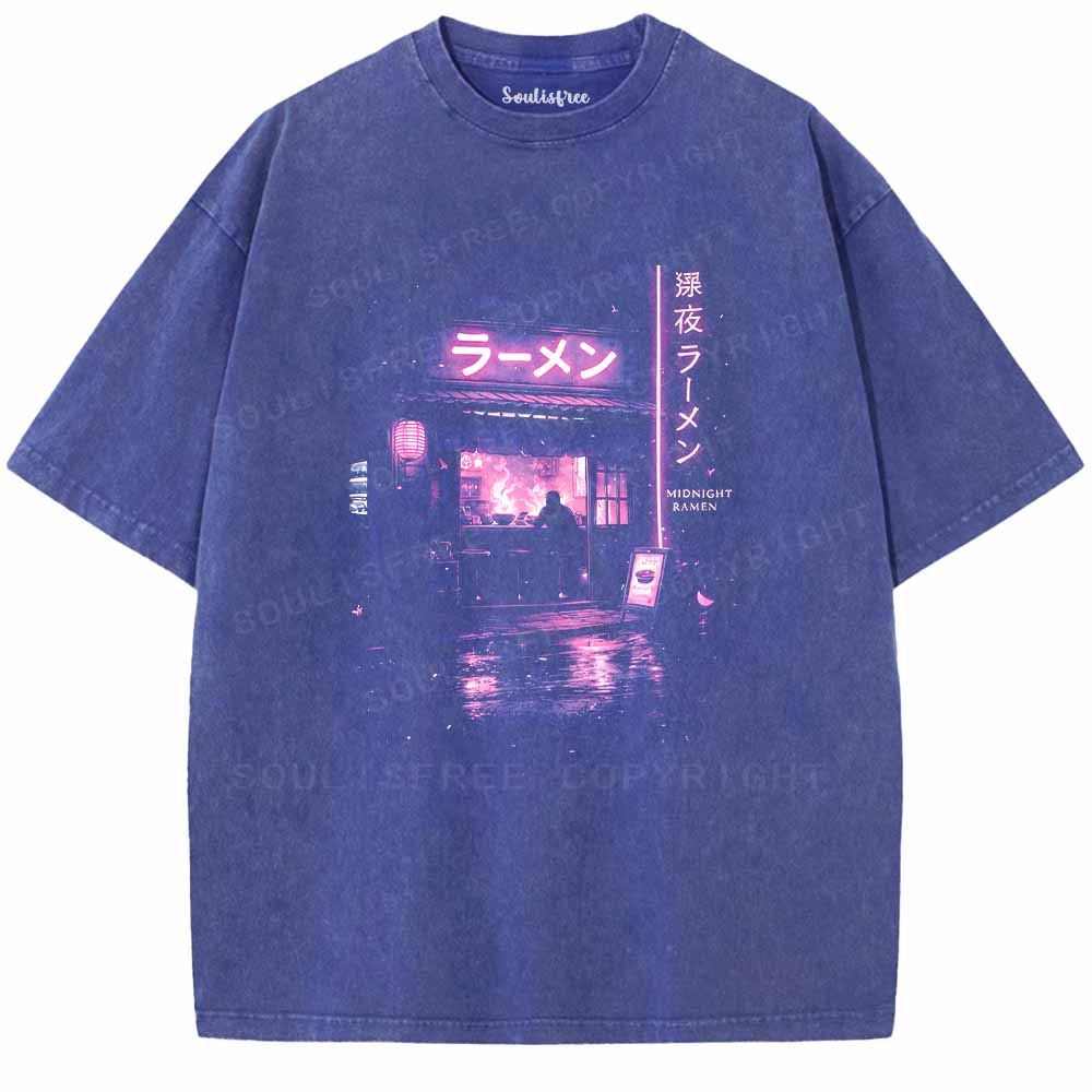 Soulisfree Neon Lights For Lonely Nights Washed Tee