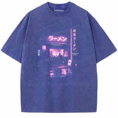 Soulisfree Neon Lights For Lonely Nights Washed Tee