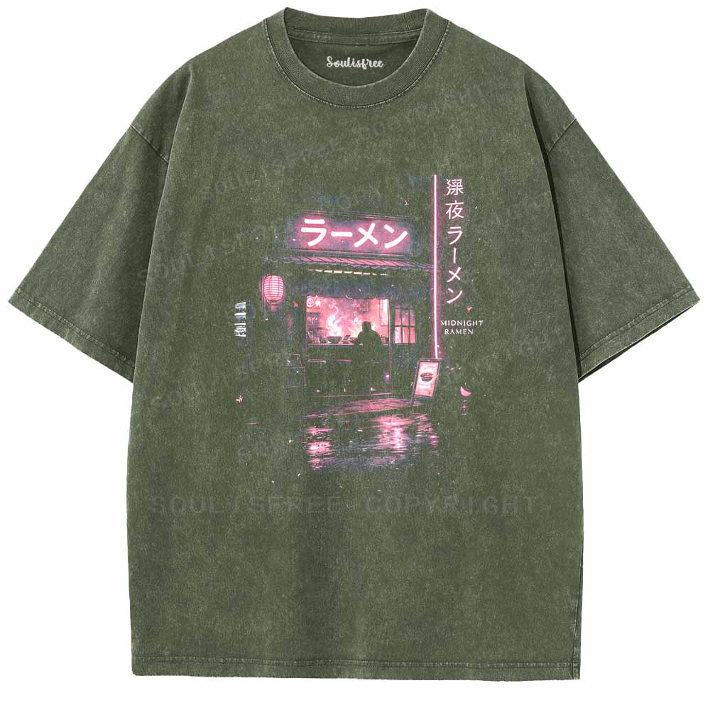 Soulisfree Neon Lights For Lonely Nights Washed Tee