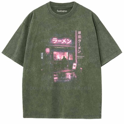 Soulisfree Neon Lights For Lonely Nights Washed Tee