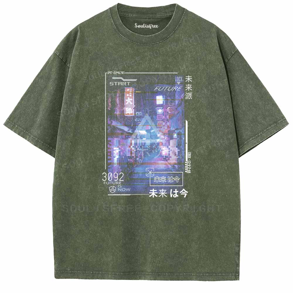Soulisfree FUTURE IS NOW Washed Tee