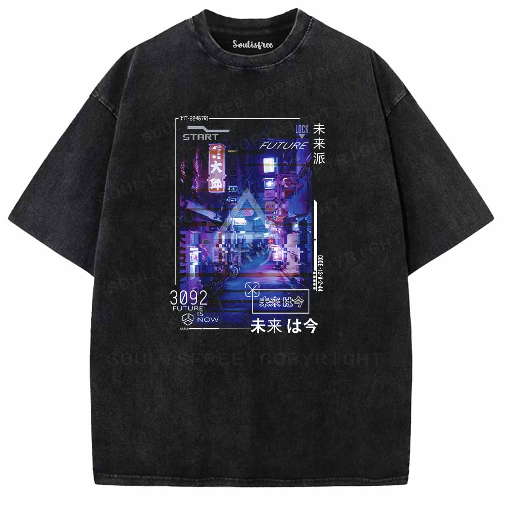 Soulisfree FUTURE IS NOW Washed Tee
