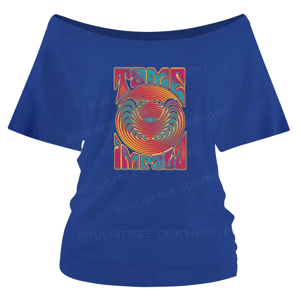 Psychedelic Moment Off Shoulder Top