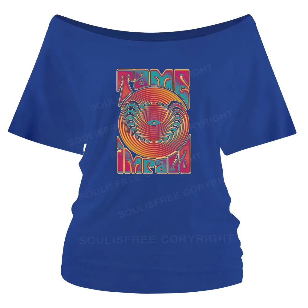 Psychedelic Moment Off Shoulder Top