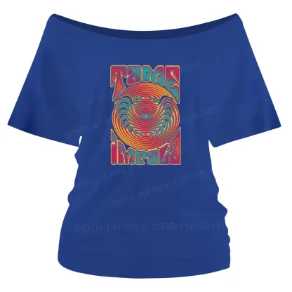 Psychedelic Moment Off Shoulder Top