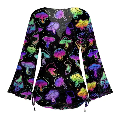 Soulisfree Shroom Party Sheer Mesh Cover Up