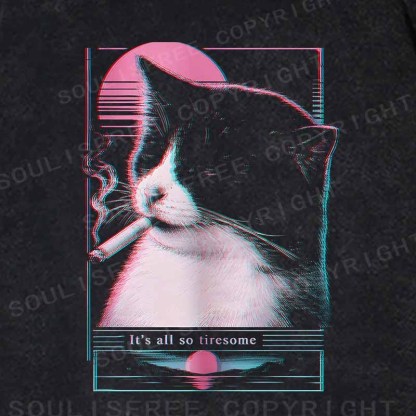 Soulisfree It's All So Tiresome  Washed Hoodie