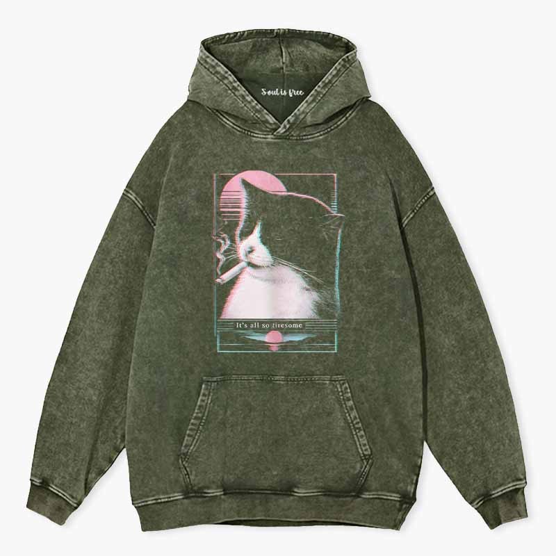 Soulisfree It's All So Tiresome Washed Hoodie