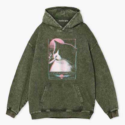 Soulisfree It's All So Tiresome  Washed Hoodie