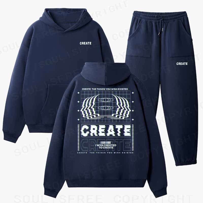 Soulisfree CRERTE THE THINGS YOU WISH EXISTED Cotton Fleece Hoodie Set