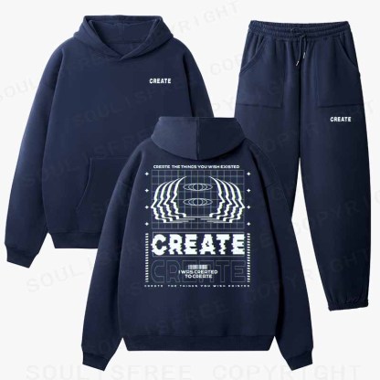 Soulisfree CRERTE THE THINGS YOU WISH EXISTED Cotton Fleece Hoodie Set