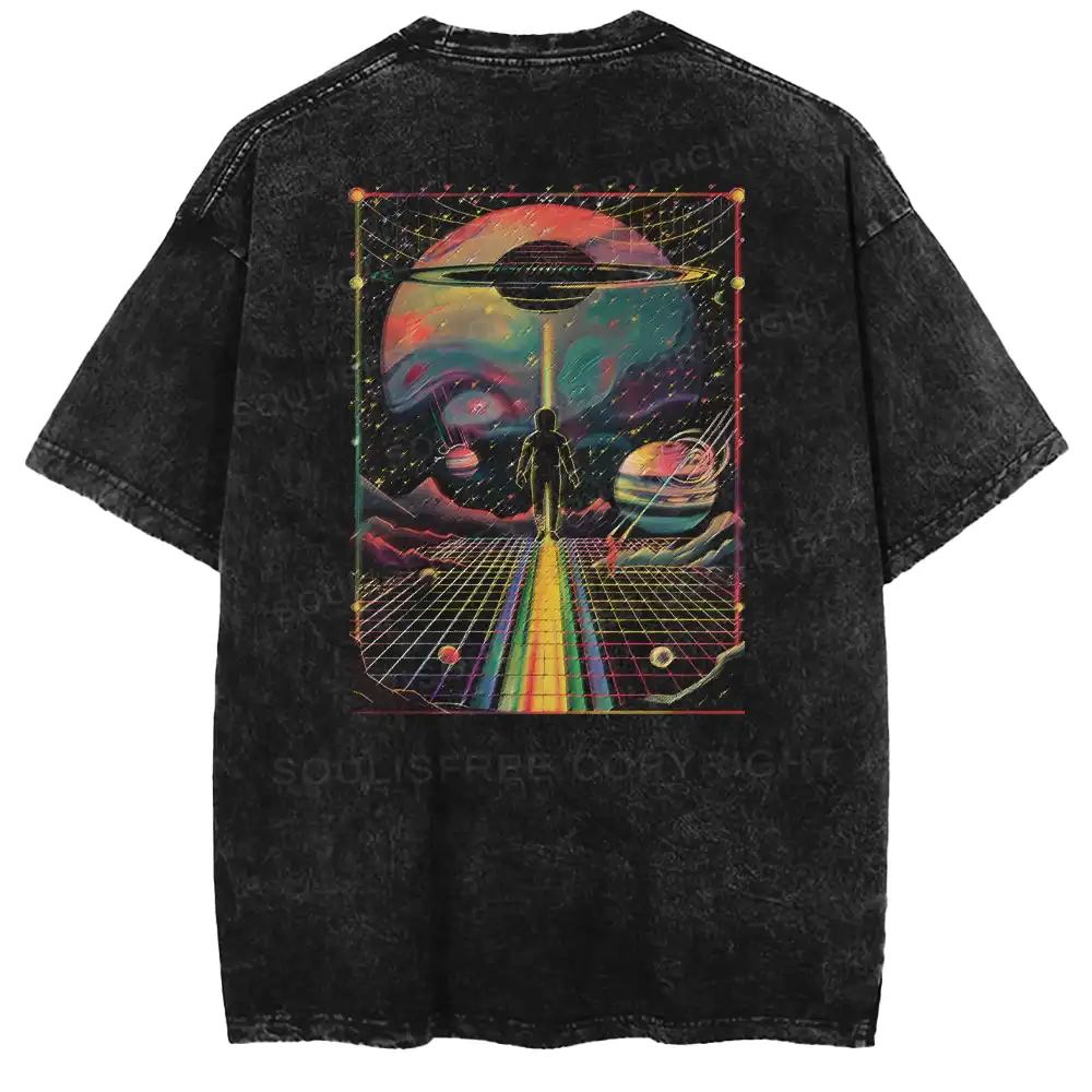 Neon Voyage Washed Space T-shirt