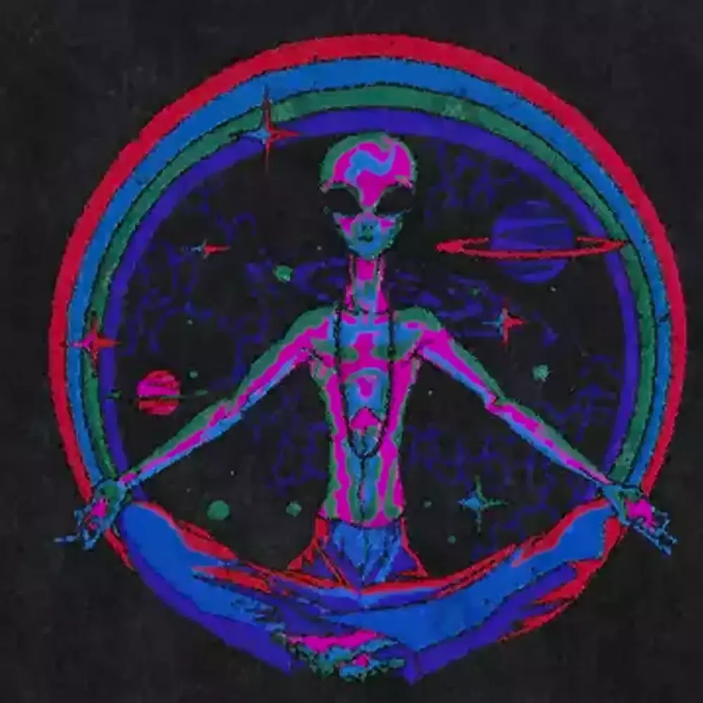 Alien Yoga Washed Alien T-shirt