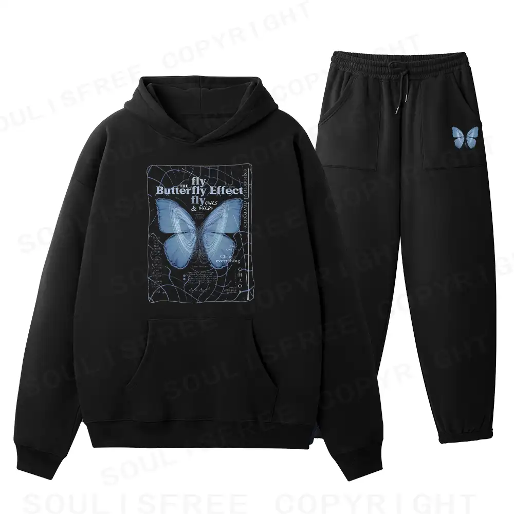 Butterfly Effect Fleece Hoodie Set
