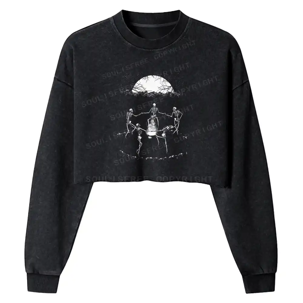 Dark Magic Washed Cropped Sweatshirt