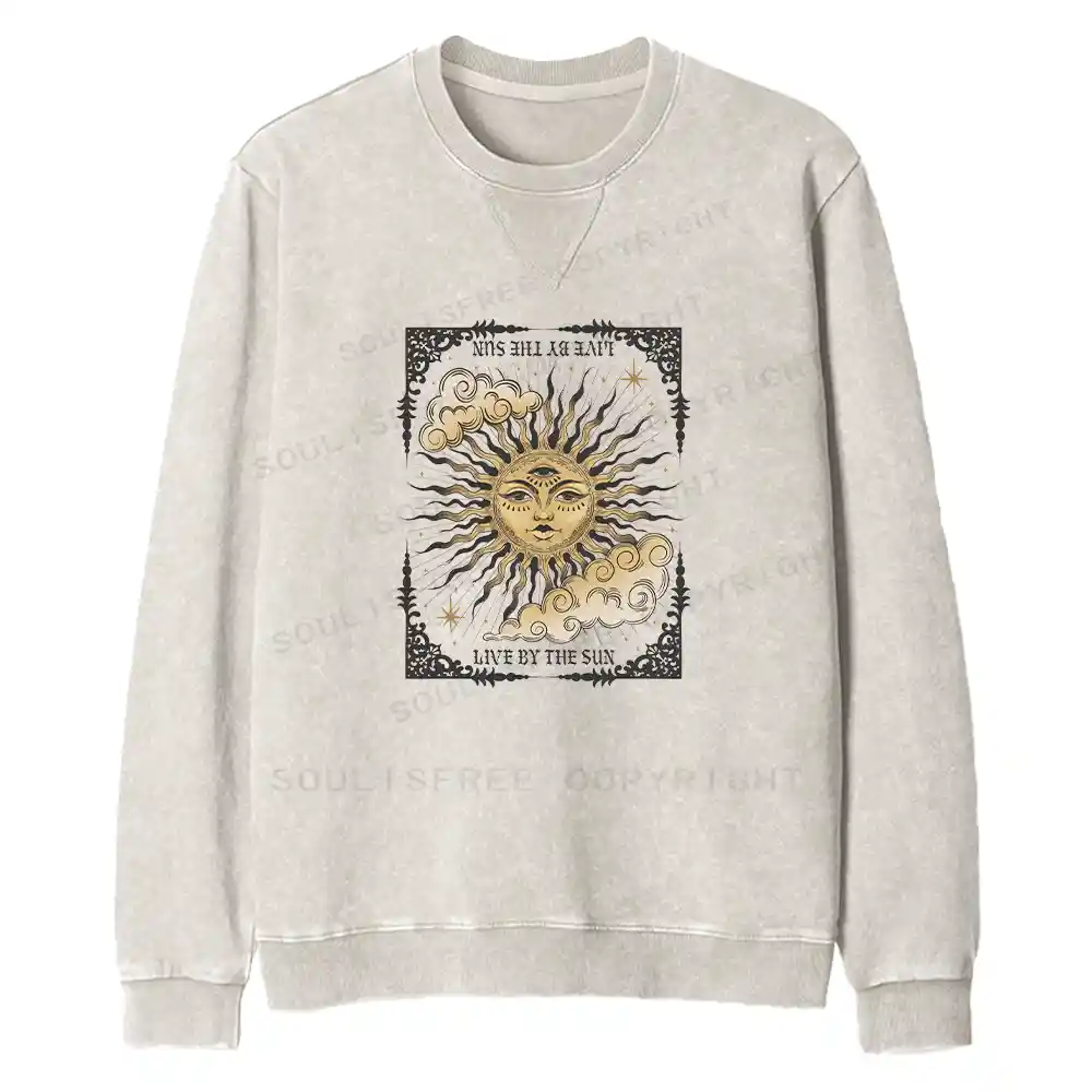 Living By The Sun Fit Washed Sweatshirt
