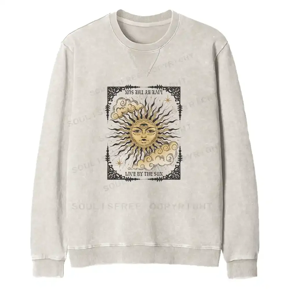 Living By The Sun Fit Washed Sweatshirt