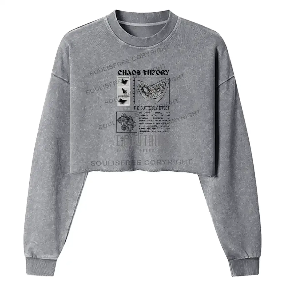 Designed Chao's Beauty Washed Cropped Sweatshirt