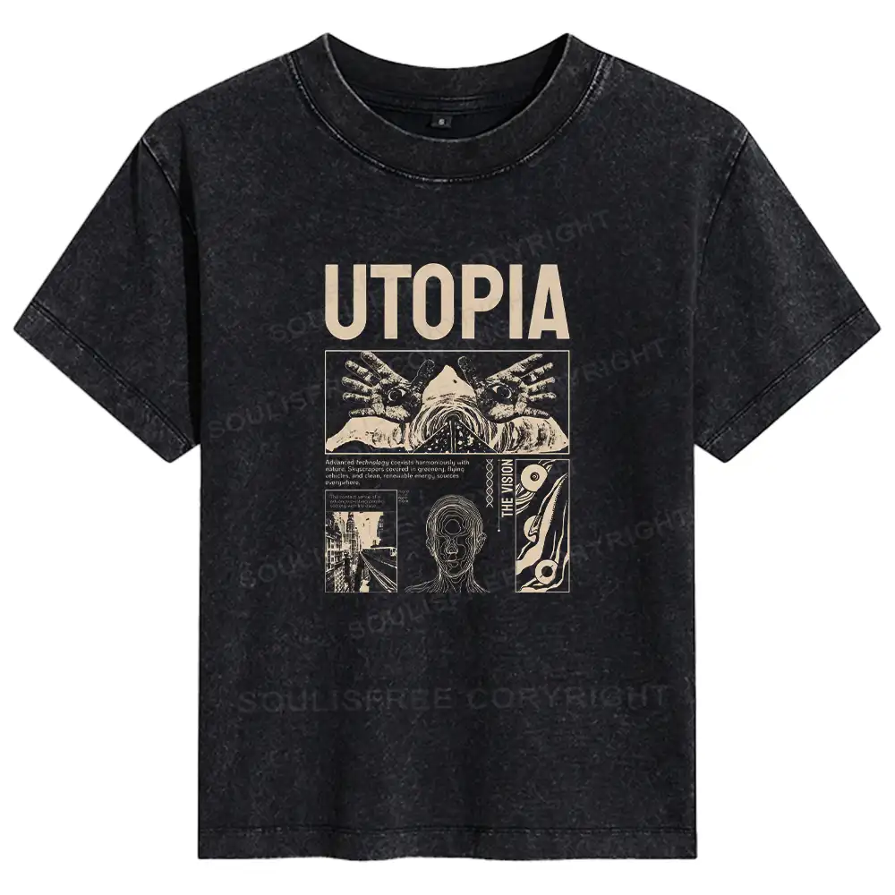Yearning For Utopia Basic Washed T-shirt