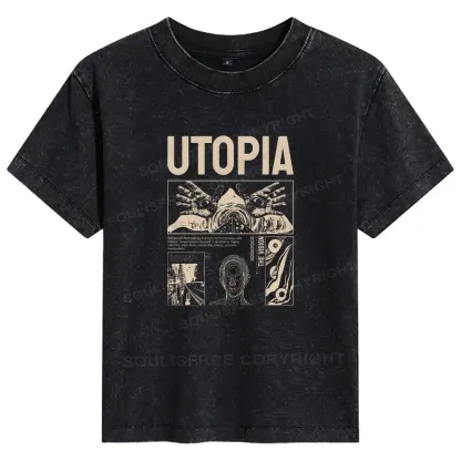 Yearning For Utopia Basic Washed T-shirt
