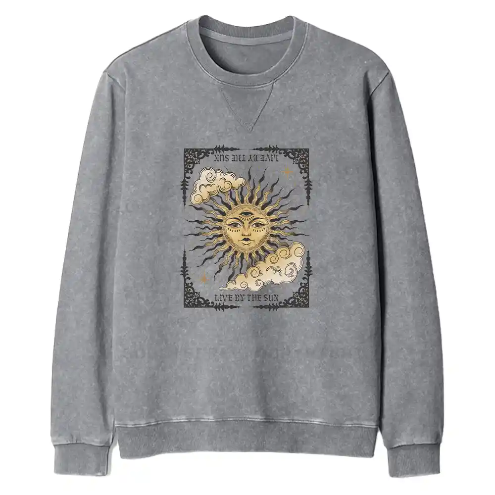 Living By The Sun Fit Washed Sweatshirt