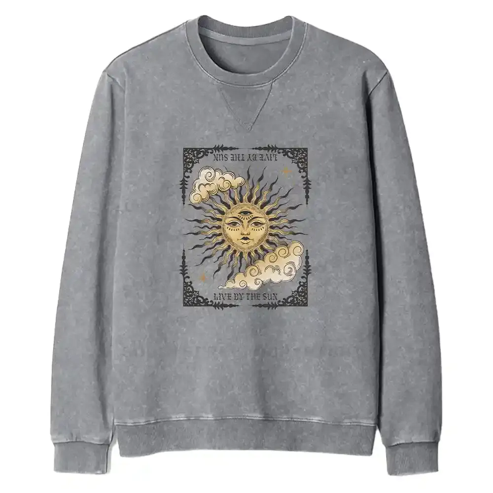 Living By The Sun Fit Washed Sweatshirt