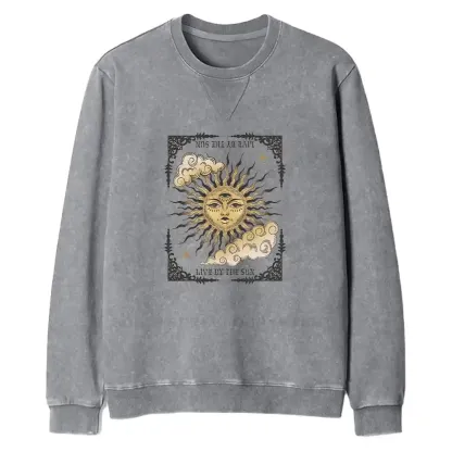 Living By The Sun Fit Washed Sweatshirt