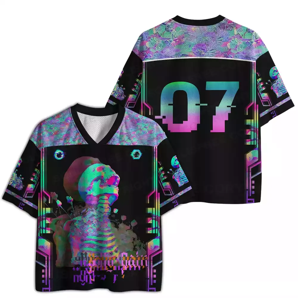 Iridescent Occult Skeleton Mesh Jersey