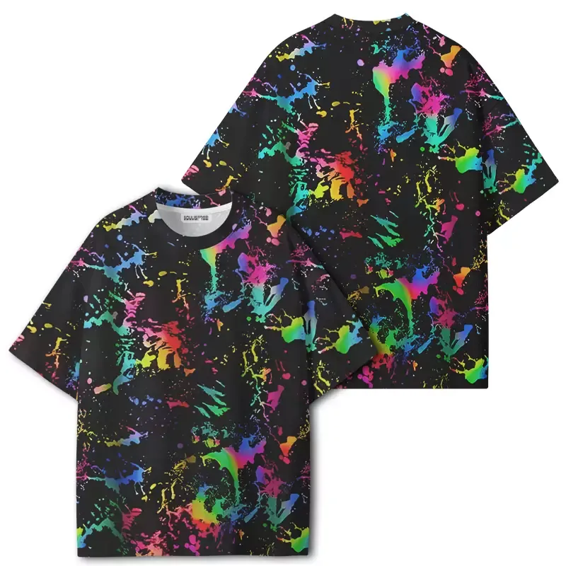 Soulisfree Neon Ink Splash ECO‑PERF Graphic Tee