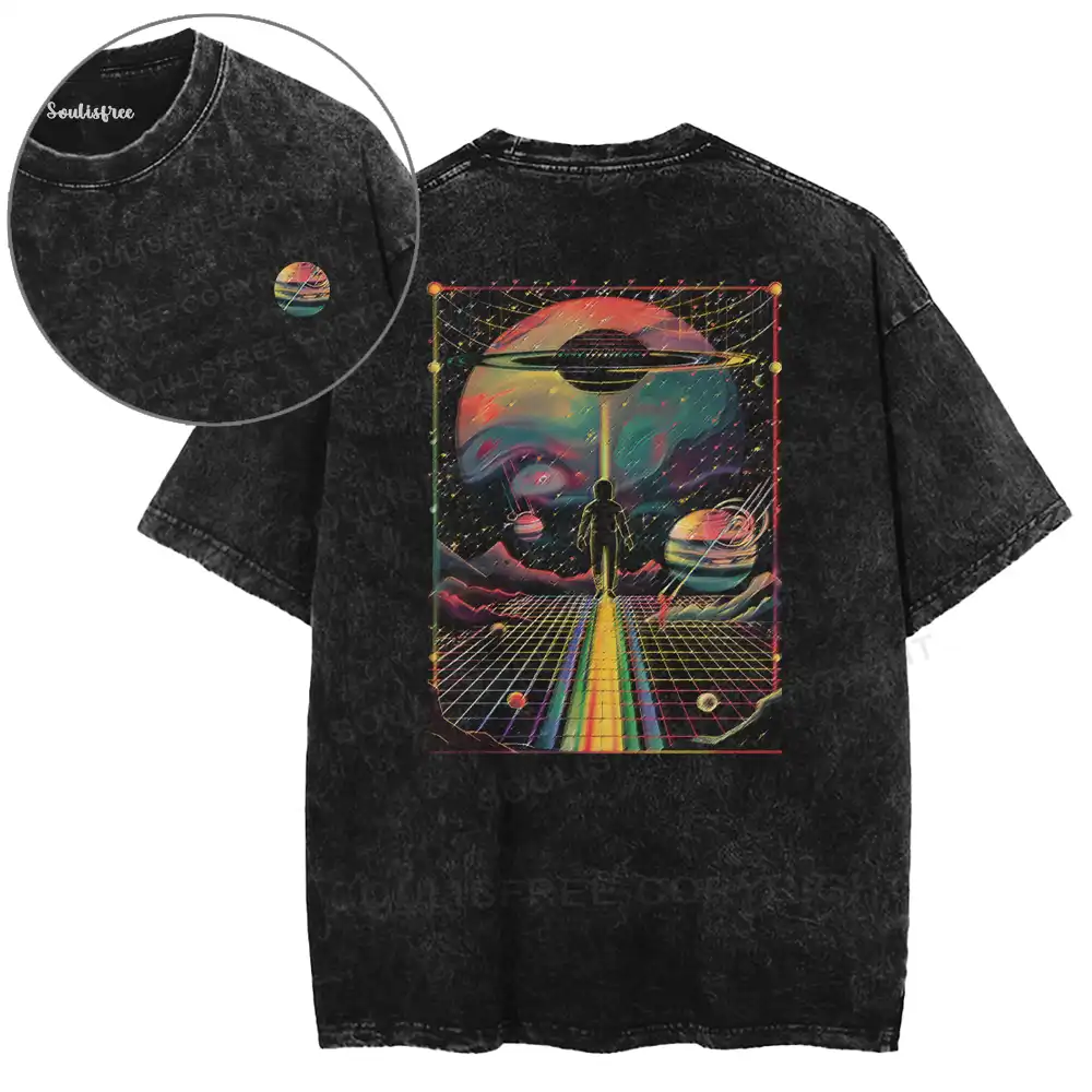 Neon Voyage Washed Space T-shirt