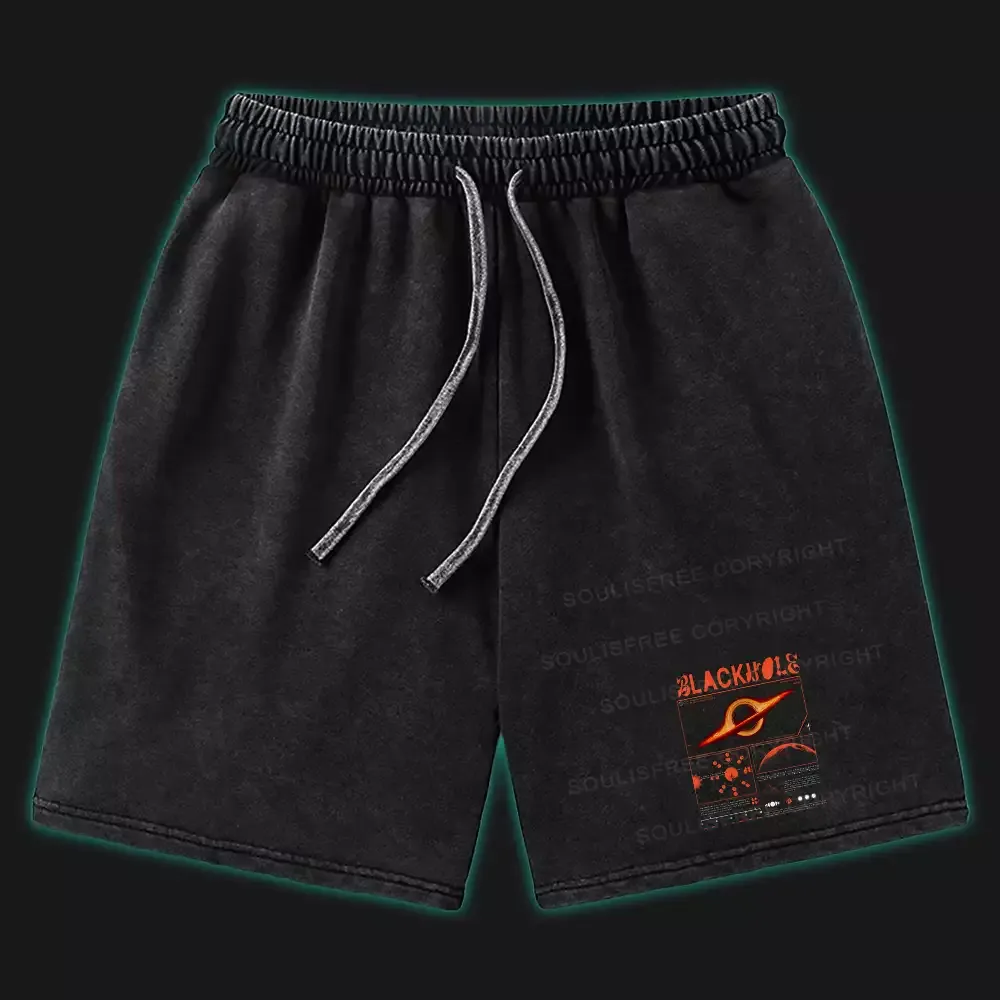 Designed The Mystery Of Black Holes Washed Shorts
