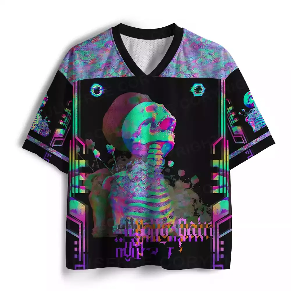 Iridescent Occult Skeleton Mesh Jersey
