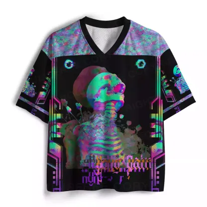 Iridescent Occult Skeleton Mesh Jersey