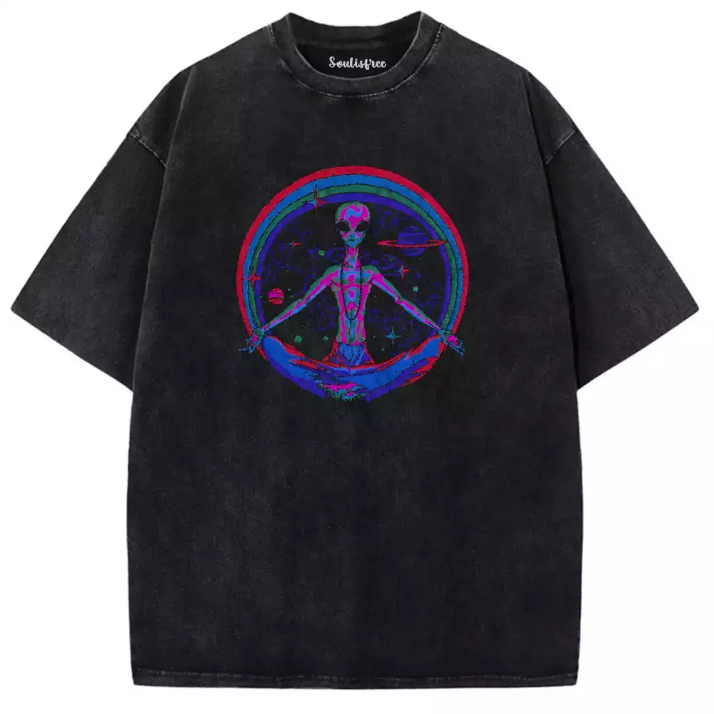 Alien Yoga Washed Alien T-shirt