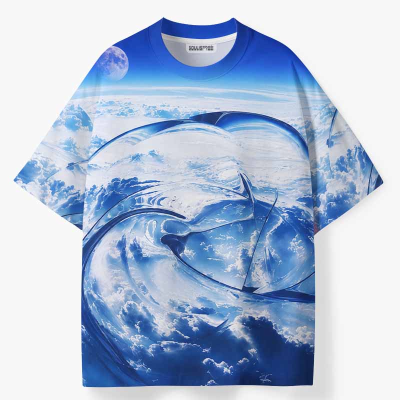Soulisfree BETWEEN SKY & SEA ECO‑PERF Graphic Tee
