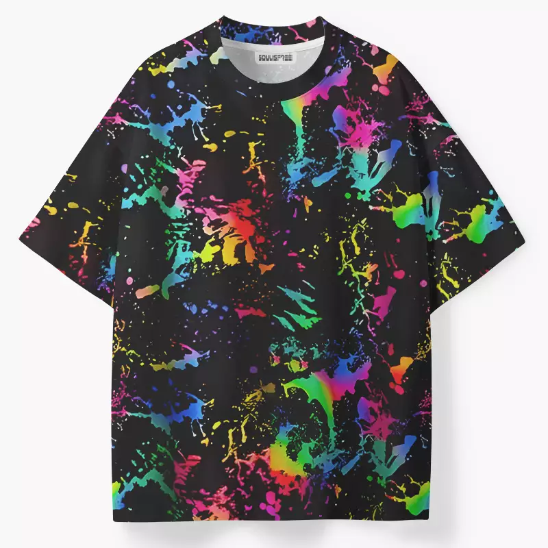 Soulisfree Neon Ink Splash ECO‑PERF Graphic Tee
