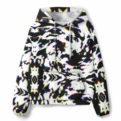 Soulisfree RGB Glitch Camo All-Over Print Hoodie