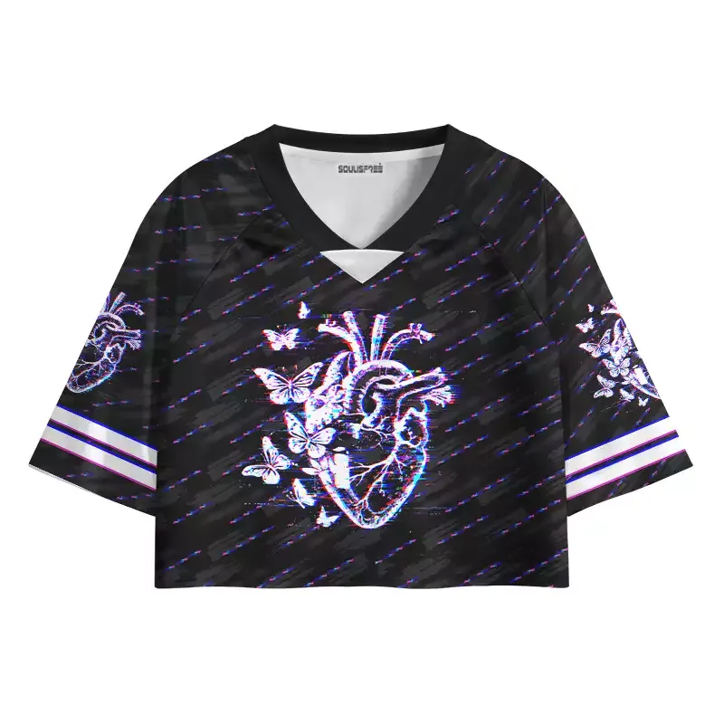 Designed Soulisfree Broken Signal Soul Cropped Jersey