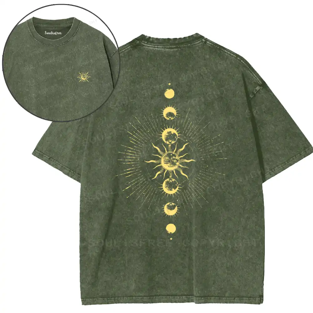 Solar Lunar Cycle Washed T-shirt