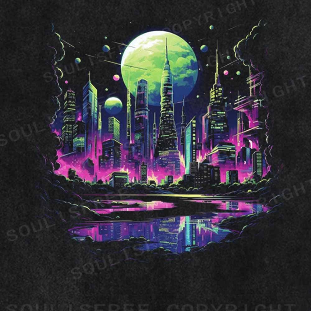 Soulisfree LUNAR CYBERTOWN Washed Tee