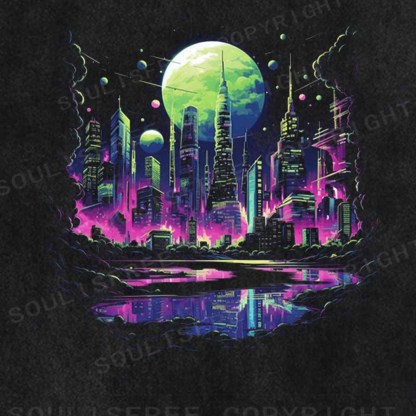 Soulisfree LUNAR CYBERTOWN Washed Tee