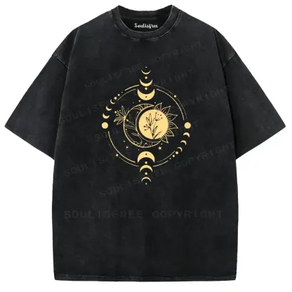 Lunar Floral Harmony Washed T-shirt