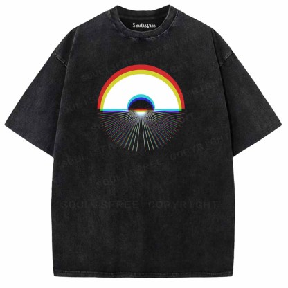 Soulisfree RGB RAINBOW SUNSET  Washed Tee