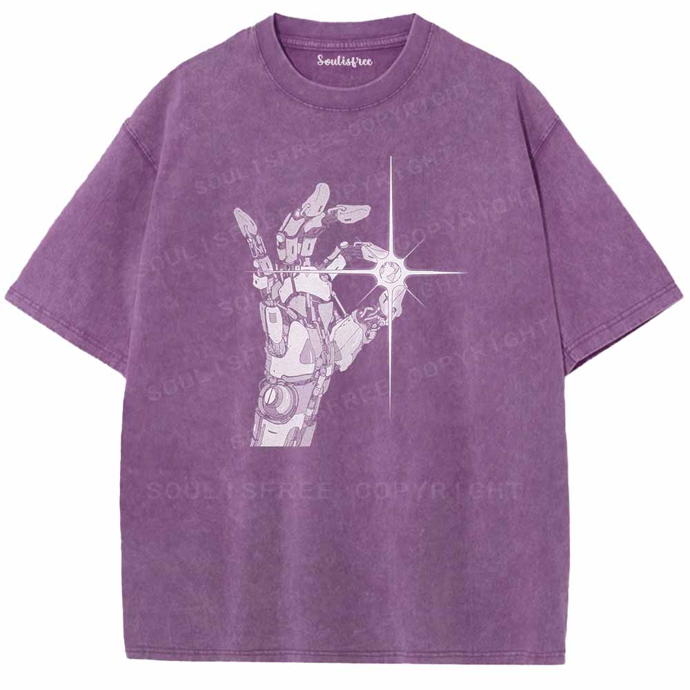 Soulisfree Grasp The Cosmic Light Washed Tee