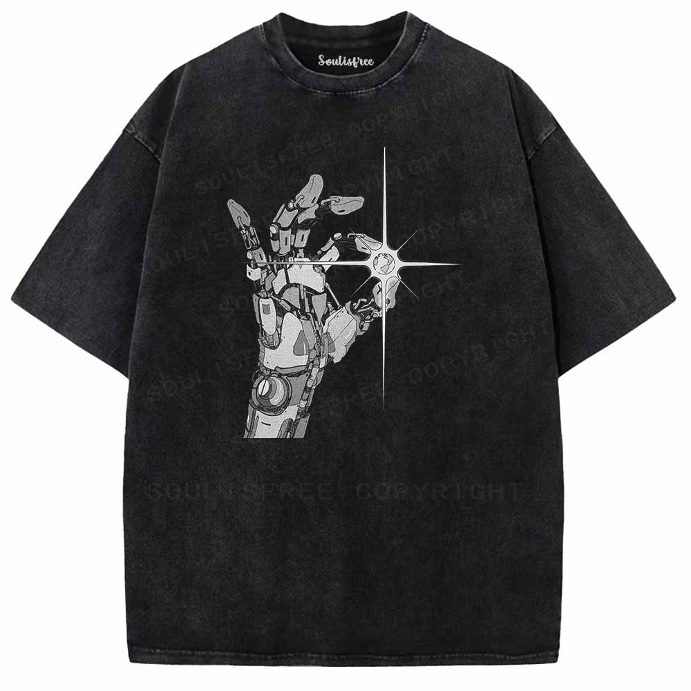 Soulisfree Grasp The Cosmic Light Washed Tee