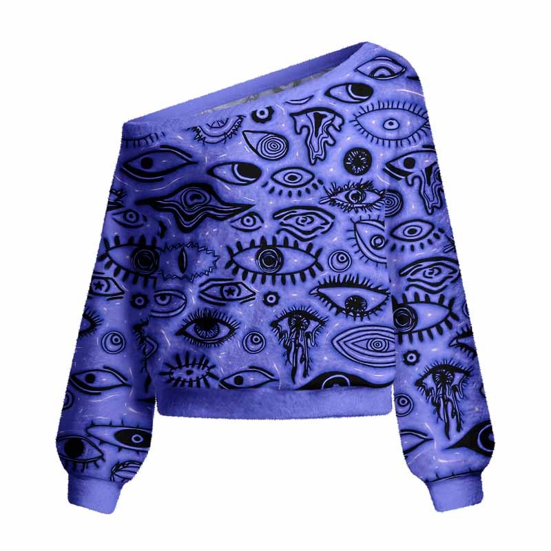 Soulisfree VISION BEYOND REALITY Women's Fuzzy Crewneck Sweater