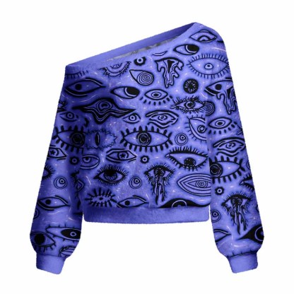 Soulisfree VISION BEYOND REALITY Women's Fuzzy Crewneck Sweater